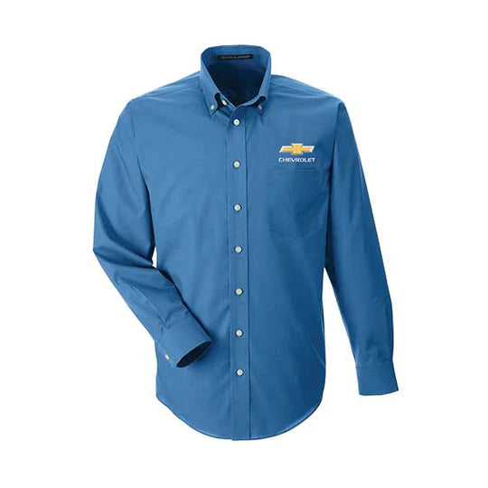 Chevrolet Men's Gold Bowtie Dress Shirt