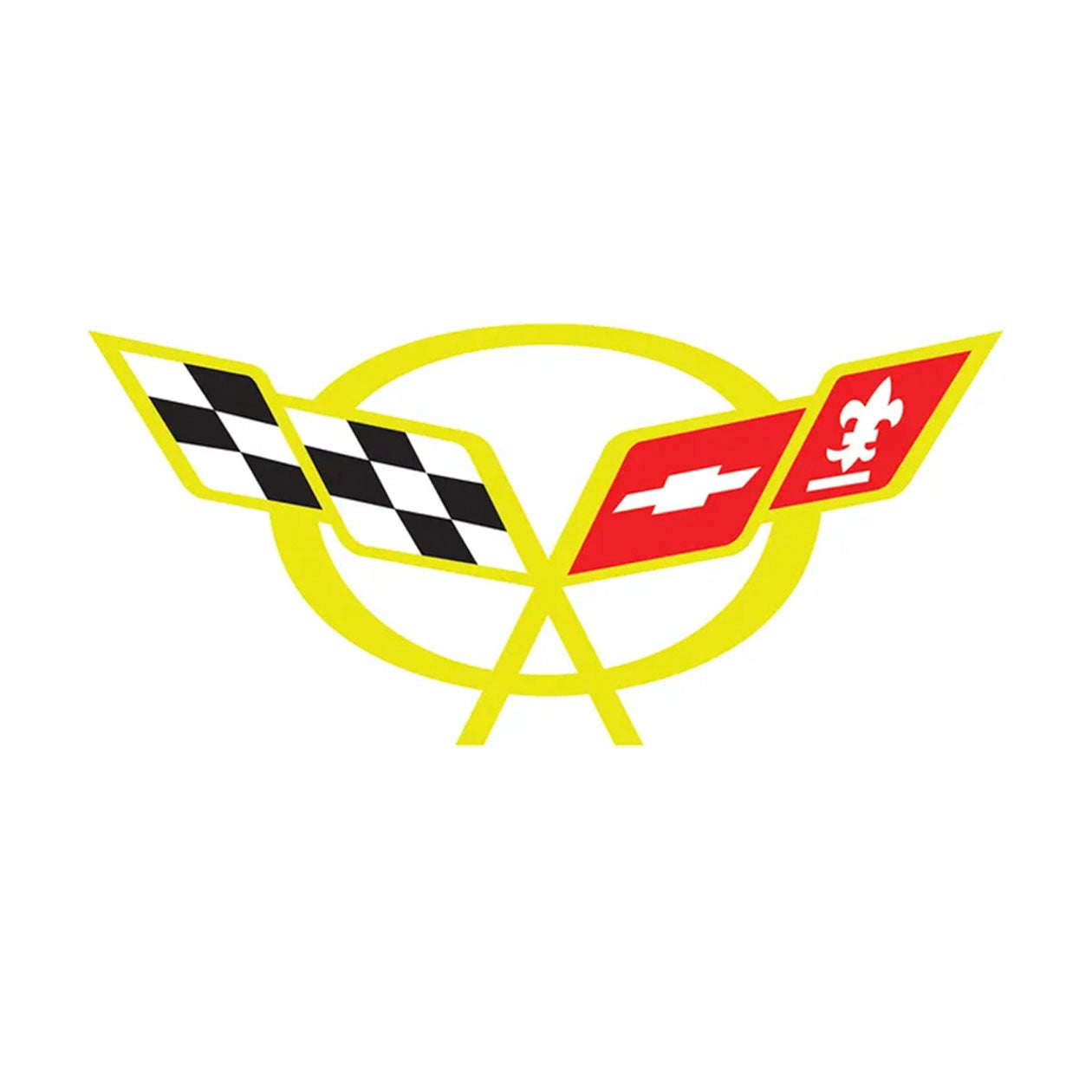 Gold C5 Corvette Steering Wheel Decal