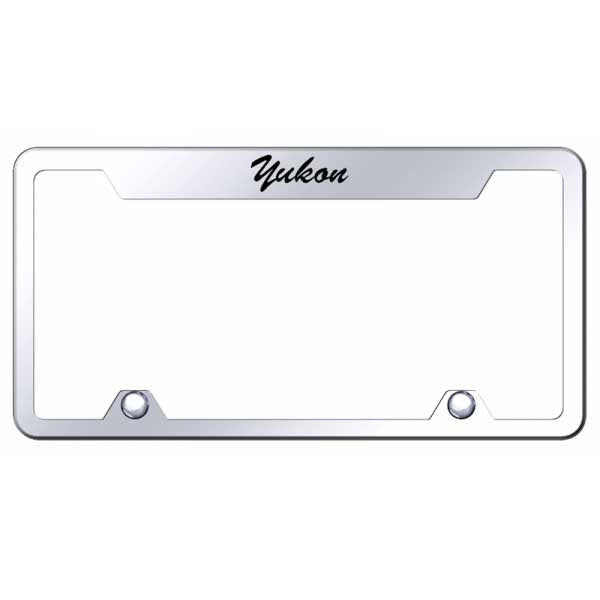 Yukon Script Steel Truck Cut-Out Frame - Etched Mirrored