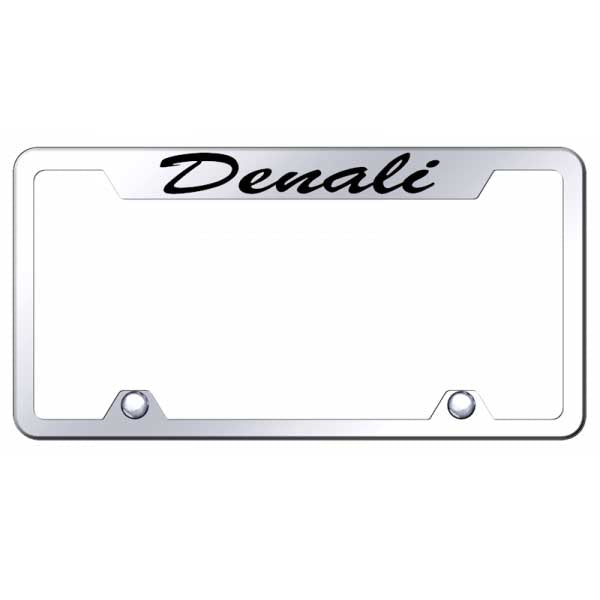 Denali Script Steel Truck Cut-Out Frame - Etched Mirrored