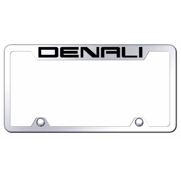 Light Gray Denali Steel Truck Cut-Out Frame - Laser Etched Mirrored
