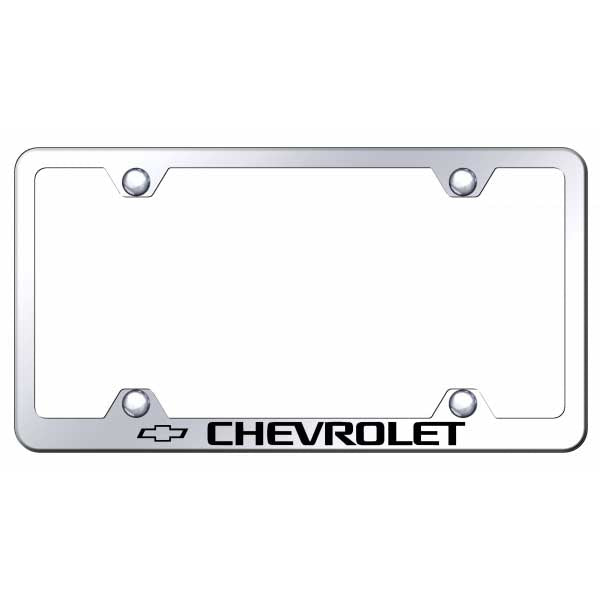 Light Gray Chevrolet Steel Wide Body Frame - Laser Etched Mirrored