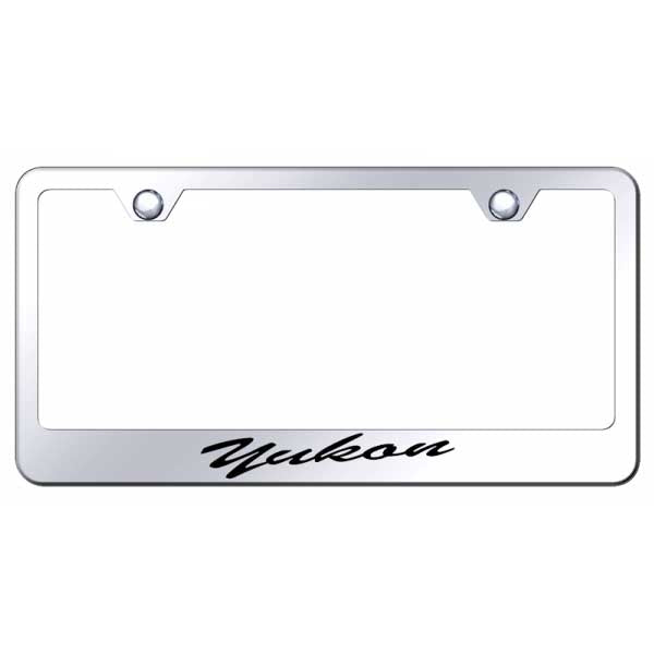 Yukon Script Stainless Steel Frame - Laser Etched Mirrored