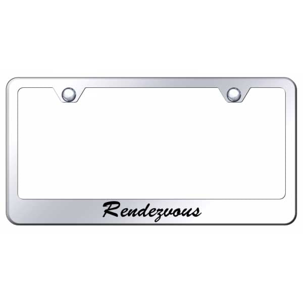 Light Gray Rendezvous Script Stainless Steel Frame - Etched Mirrored