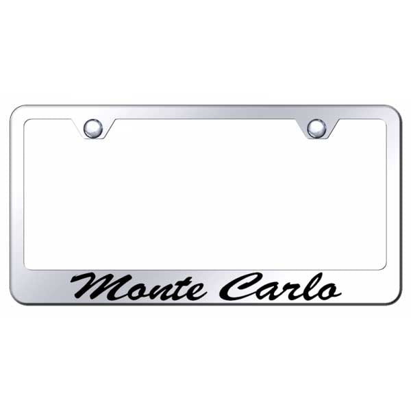 Monte Carlo Script Stainless Steel Frame - Etched Mirrored