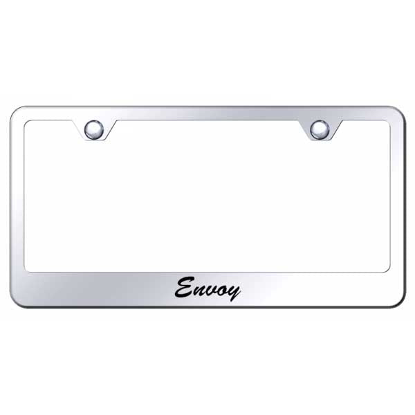 Light Gray Envoy Script Stainless Steel Frame - Laser Etched Mirrored