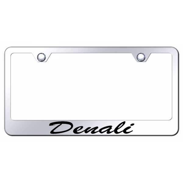 Denali Script Stainless Steel Frame - Laser Etched Mirrored