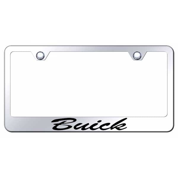 Buick Script Stainless Steel Frame - Laser Etched Mirrored