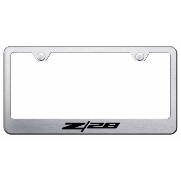 Gray Z28 Stainless Steel Frame - Laser Etched Brushed