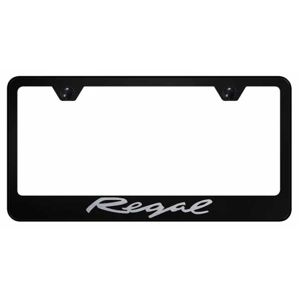 Black Regal Stainless Steel Frame - Laser Etched Black