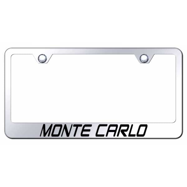 Light Gray Monte Carlo Stainless Steel Frame - Laser Etched Mirrored