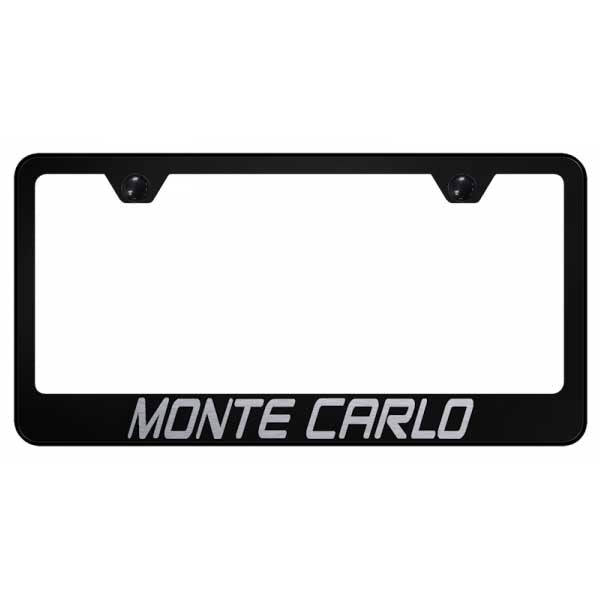 Gray Monte Carlo Stainless Steel Frame - Laser Etched Black