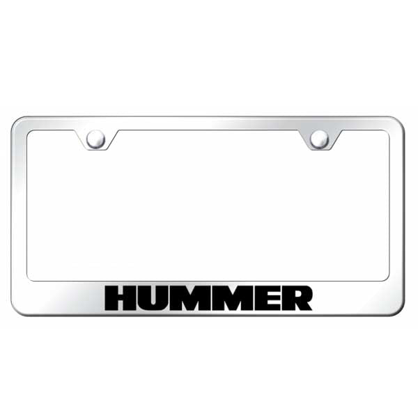 Black Hummer Stainless Steel Frame - Laser Etched Mirrored