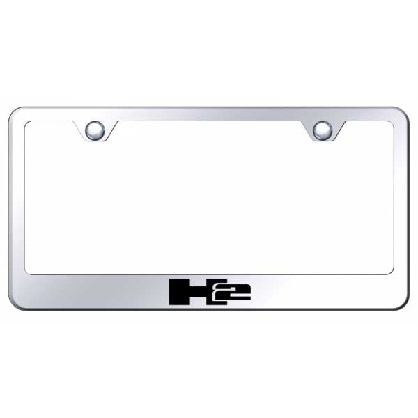 Light Gray H2 Logo Stainless Steel Frame - Laser Etched Mirrored