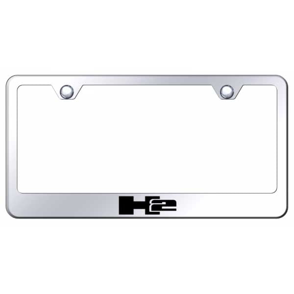 H2 Logo Stainless Steel Frame - Laser Etched Mirrored