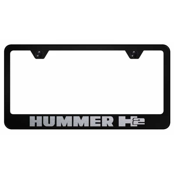 Gray Hummer H2 Stainless Steel Frame - Laser Etched Black