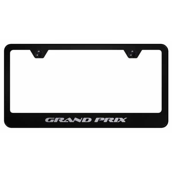 Black Grand Prix Stainless Steel Frame - Laser Etched Black