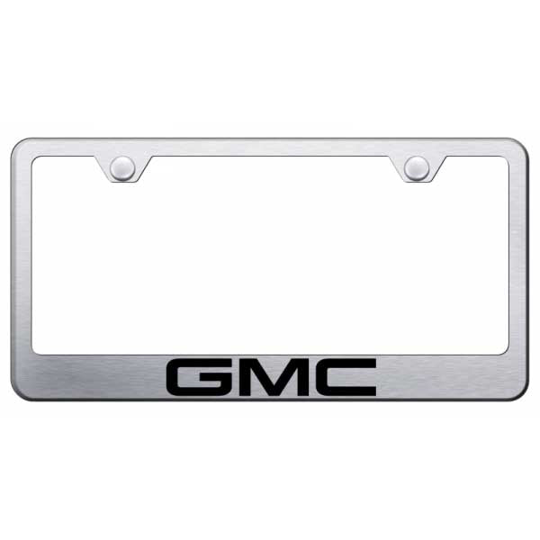 Gray GMC Stainless Steel Frame - Laser Etched Brushed