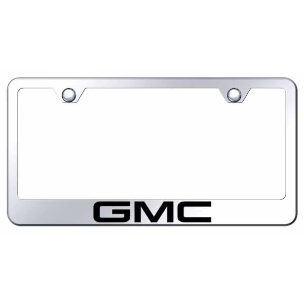 Light Gray GMC Stainless Steel Frame - Laser Etched Mirrored