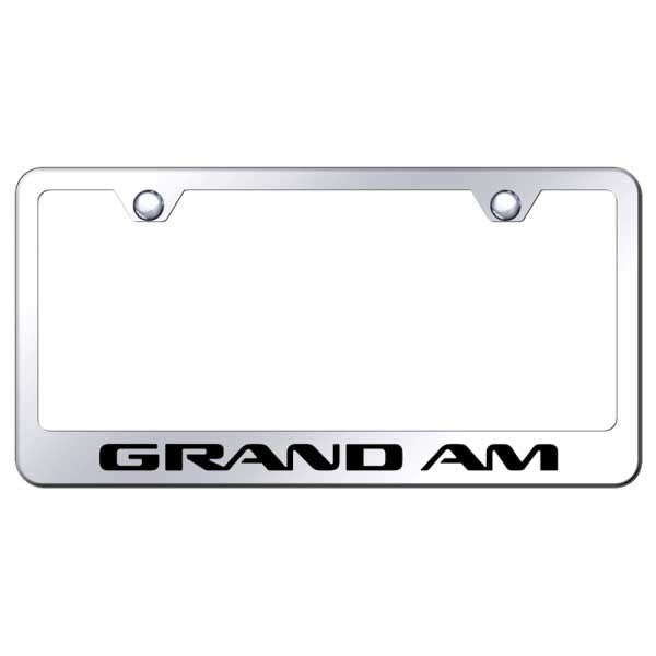 Light Gray Grand Am Stainless Steel Frame - Laser Etched Mirrored