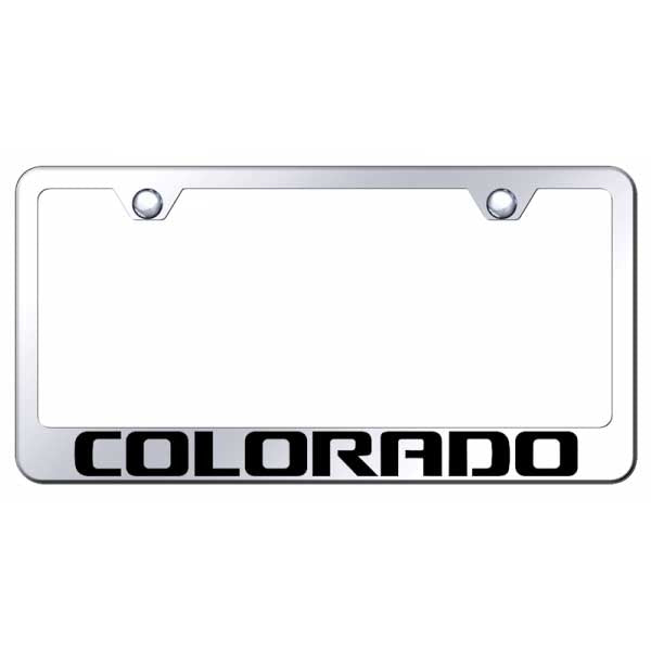 Black Colorado Stainless Steel Frame - Laser Etched Mirrored