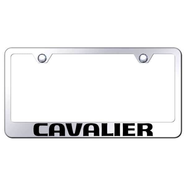 Black Cavalier Stainless Steel Frame - Laser Etched Mirrored