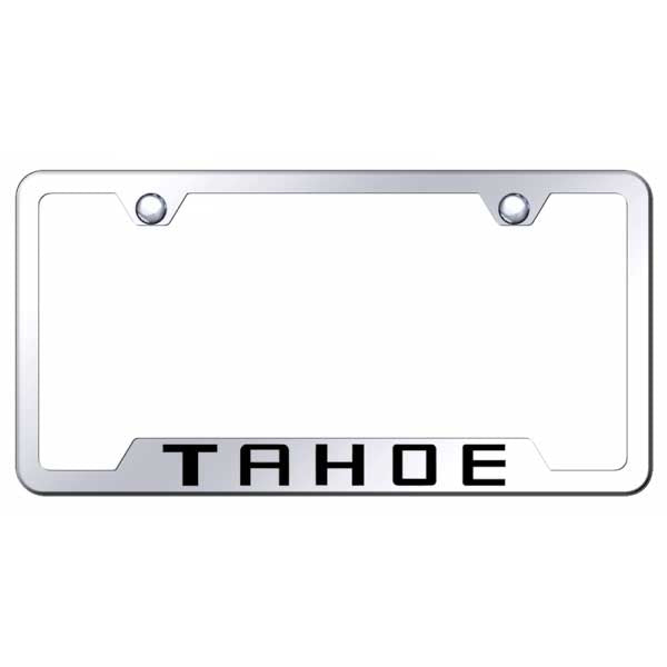Light Gray Tahoe Cut-Out Frame - Laser Etched Mirrored