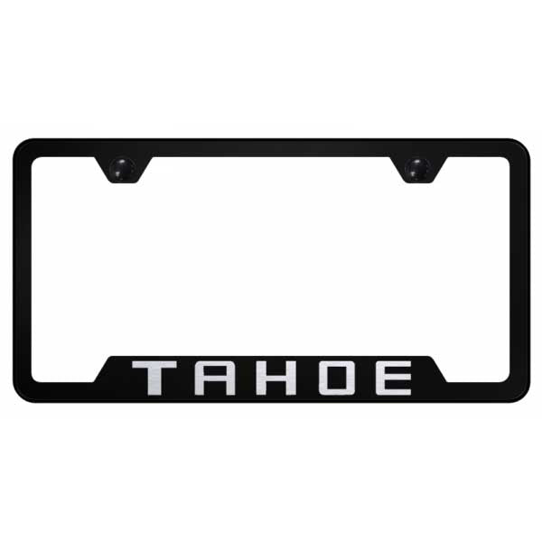 Light Gray Tahoe Cut-Out Frame - Laser Etched Black