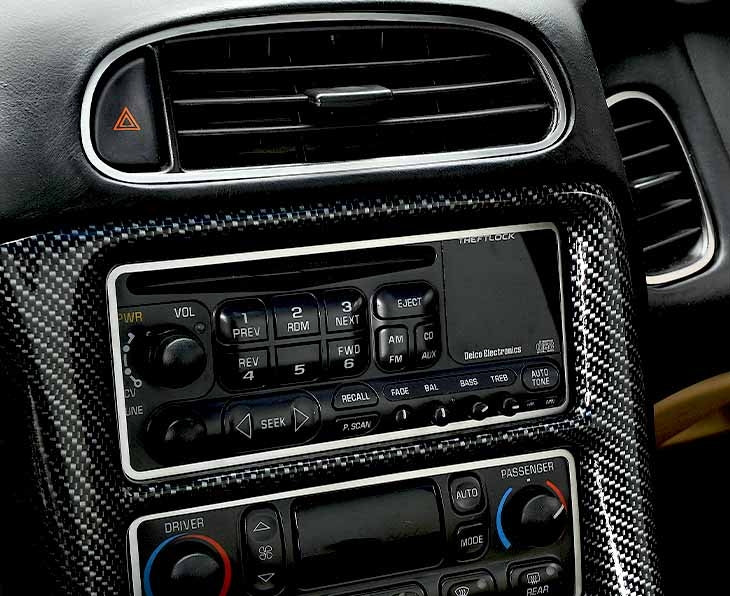Black 1997-2004 C5/Z06 Corvette - Dash Bezel Kit 6Pc | Polished Stainless Steel