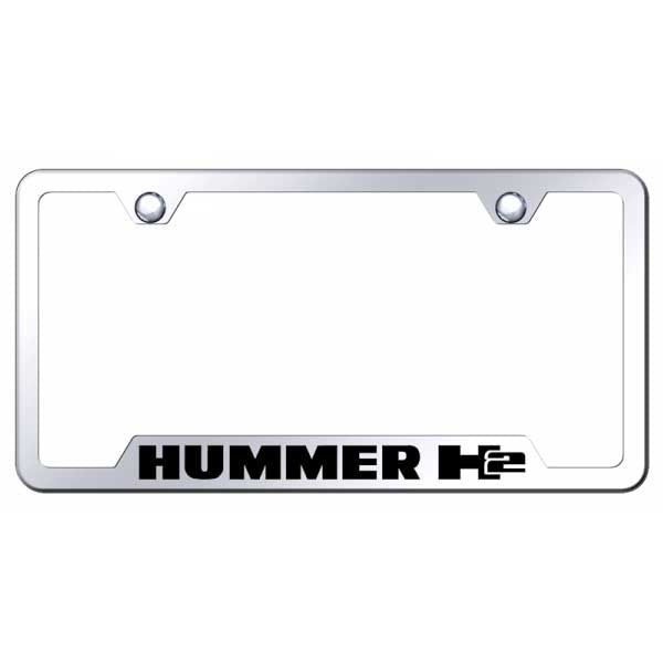 Hummer H2 Cut-Out Frame - Laser Etched Mirrored