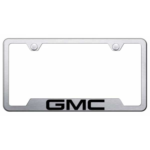 Light Gray GMC Cut-Out Frame - Laser Etched Brushed