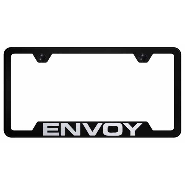 Light Gray Envoy Cut-Out Frame - Laser Etched Black