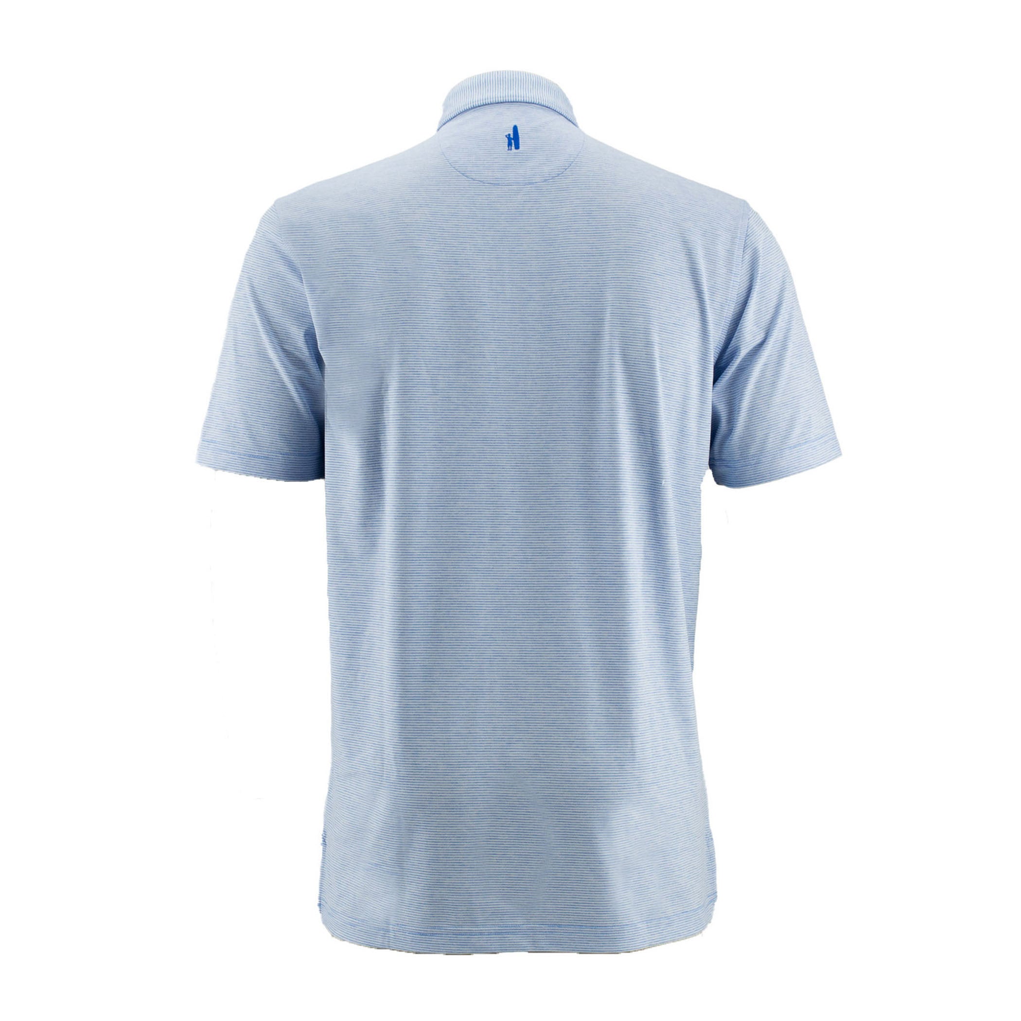 Dark Gray Buick Mens Johnnie-O Striped Blue Polo
