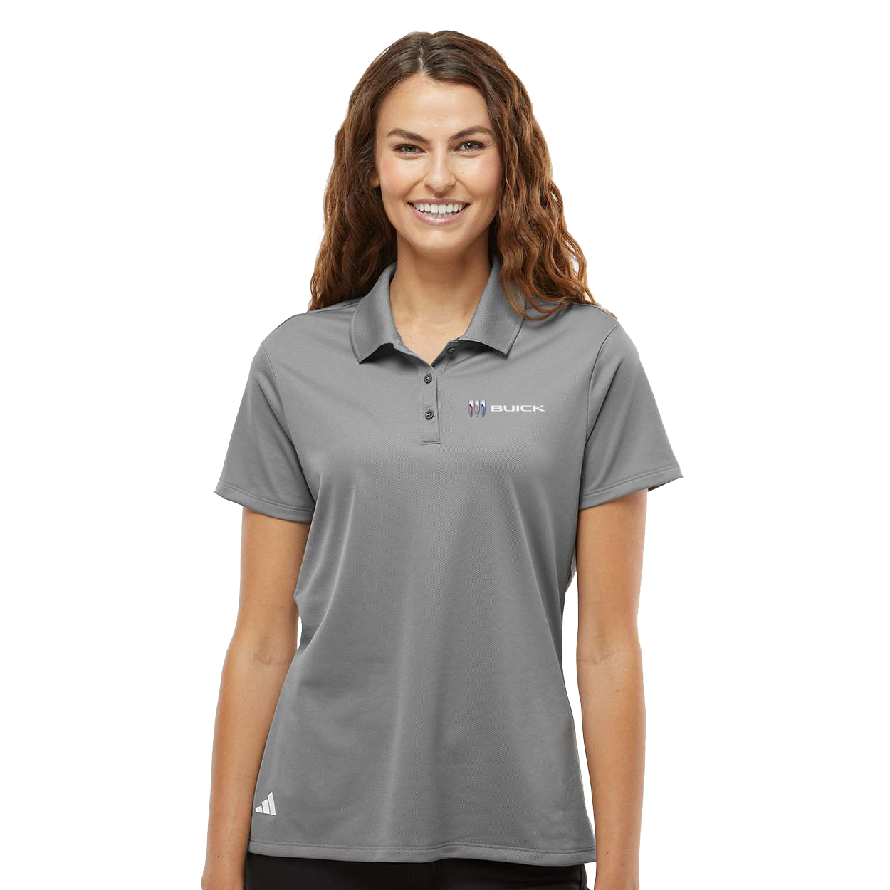 Slate Gray Buick Ladies Adidas Polo