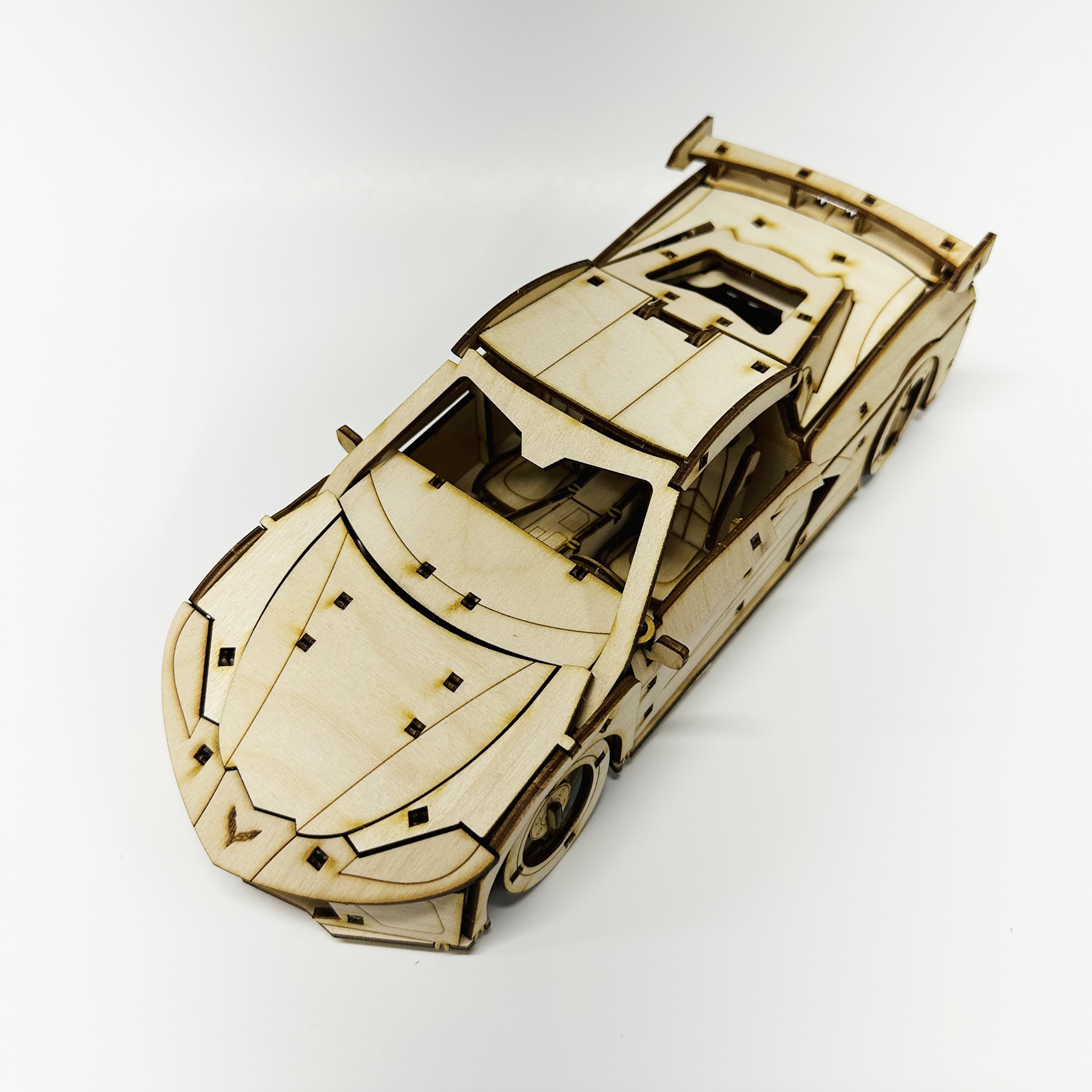 Corvette C8 Snap Together Wooden Model