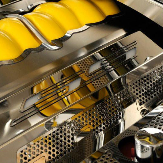 Dark Slate Gray 2010-2015 Camaro SS - SS Style Fuel Rail Covers - Perforated Stainless Steel