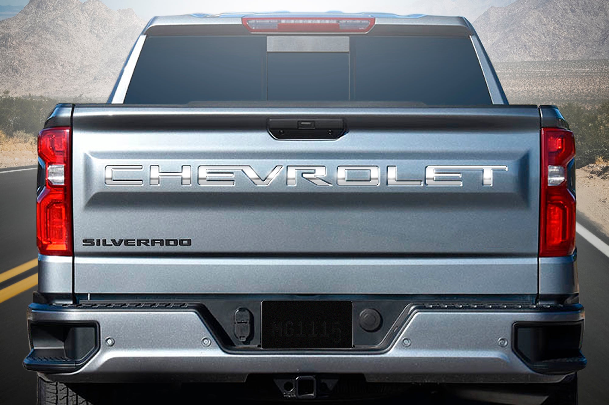 Dark Slate Gray Silverado Tailgate Letters 2019-2023 model