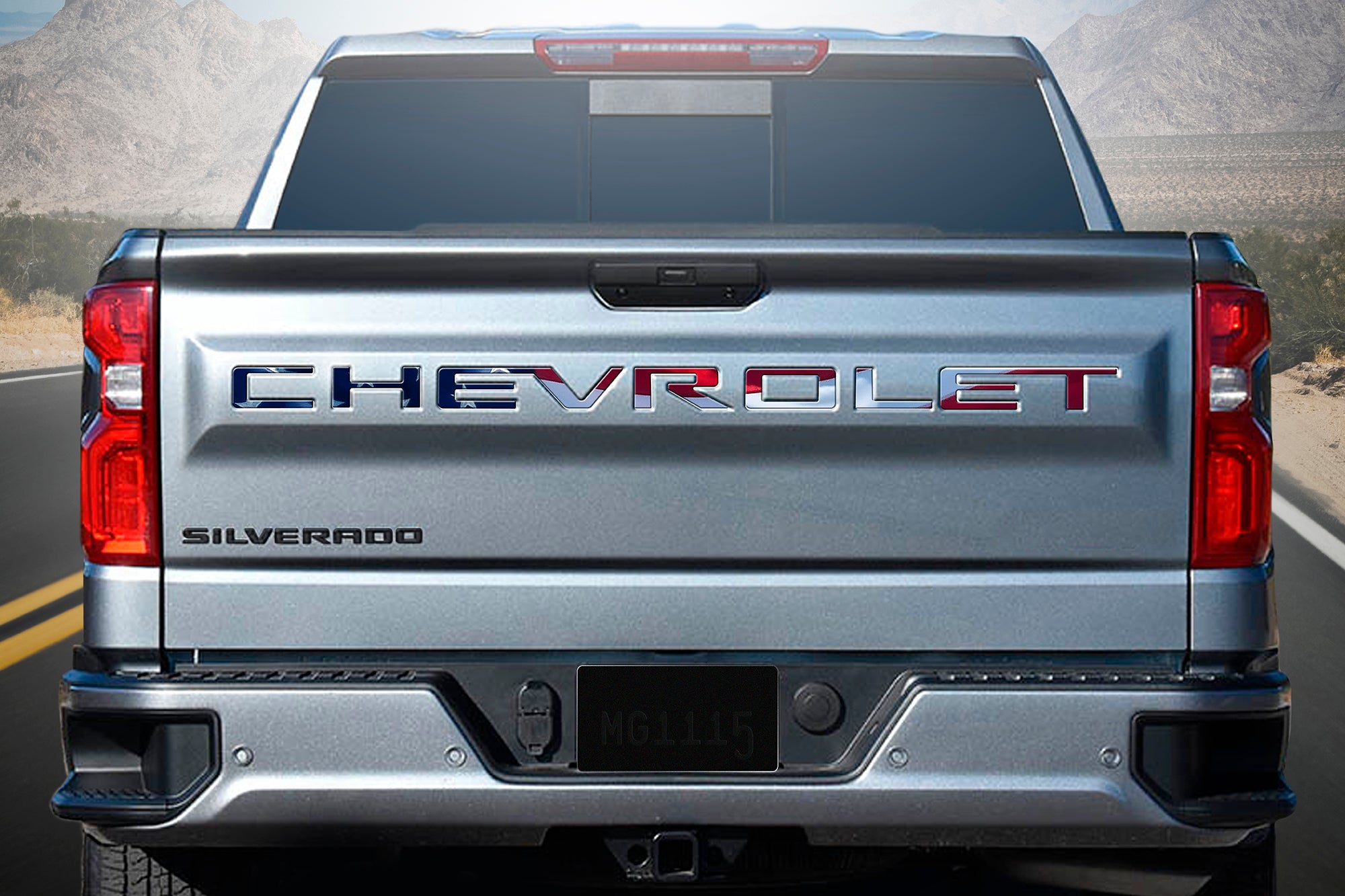 Dark Slate Gray Silverado Tailgate Letters 2019-2023 model