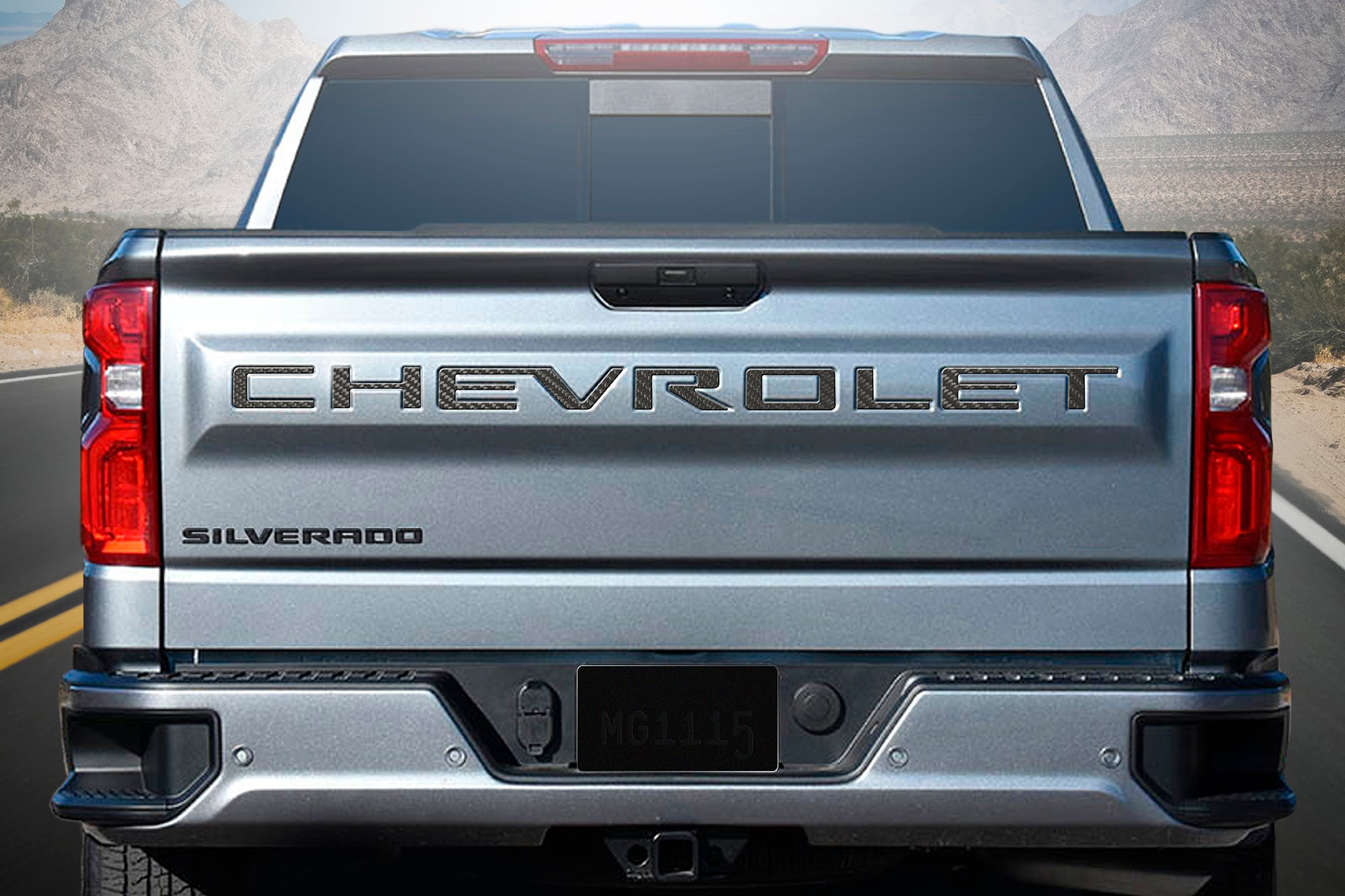 Dark Slate Gray Silverado Tailgate Letters 2019-2023 model