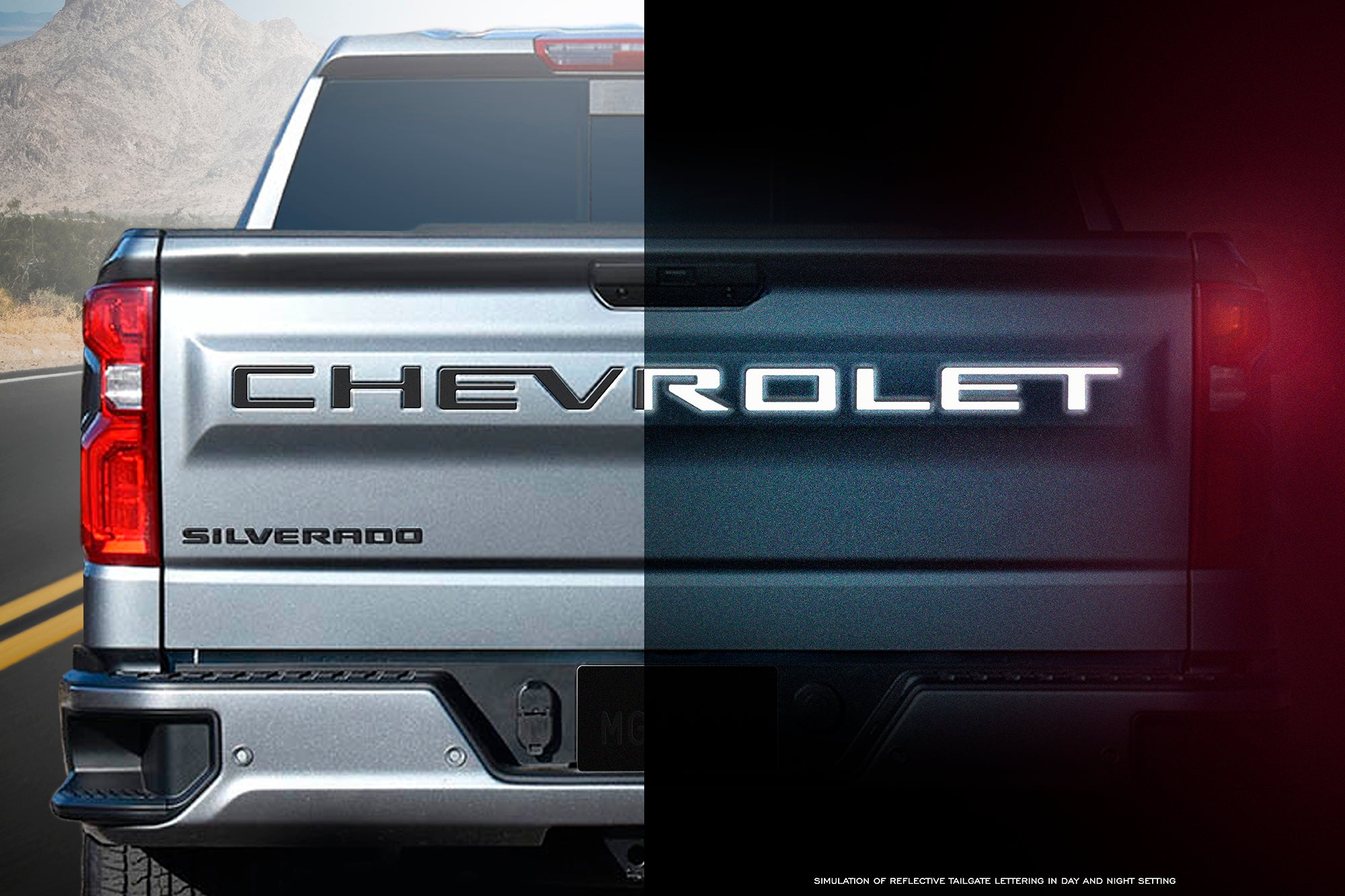 Black Silverado Tailgate Letters 2019-2022 model