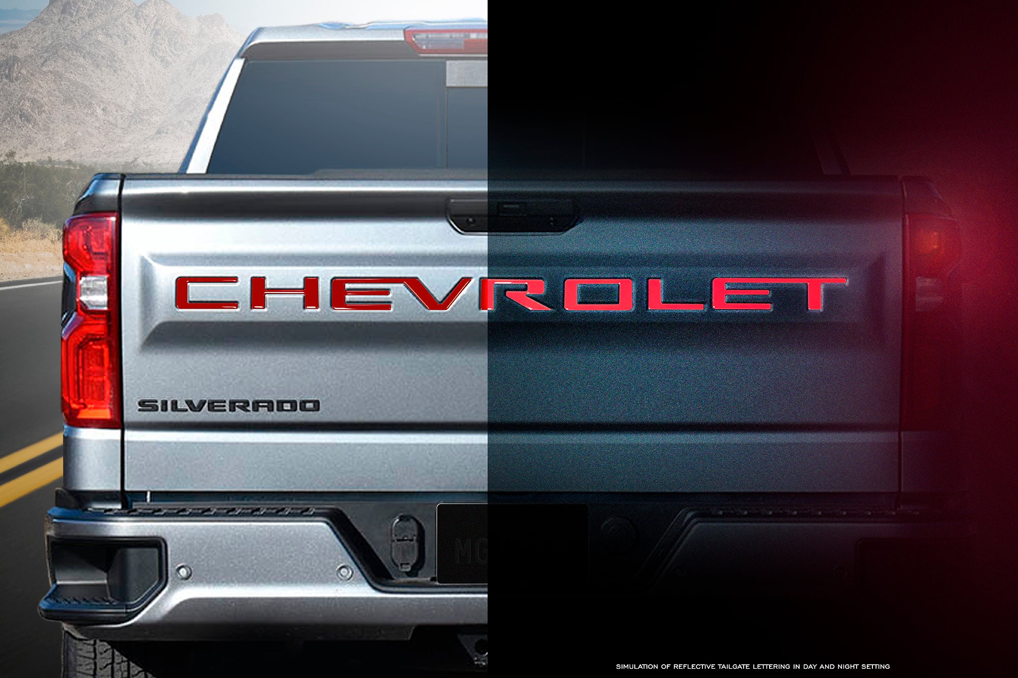 Black Silverado Tailgate Letters 2019-2022 model
