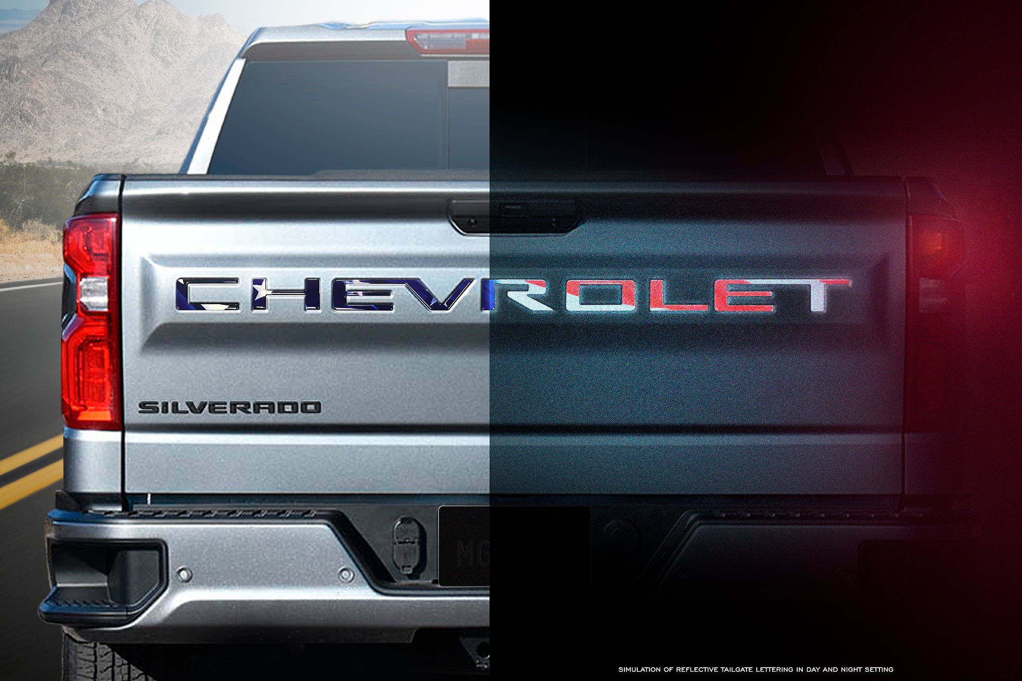 Black Silverado Tailgate Letters 2019-2022 model
