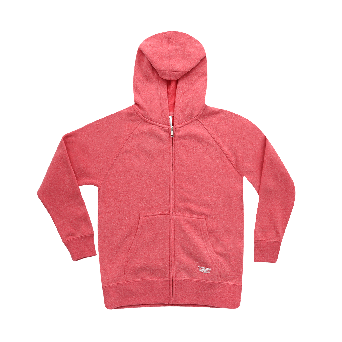 Light Coral Cadillac Youth Full Zip Hoodie - Pomegranate
