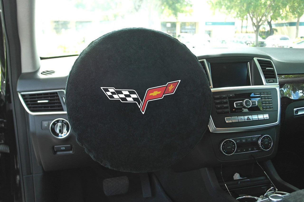 Dark Slate Gray Corvette C6 Steering Wheel Cover