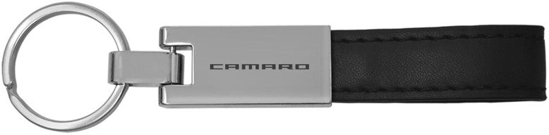 Dark Slate Gray Camaro Leather Loop Strap Keychain