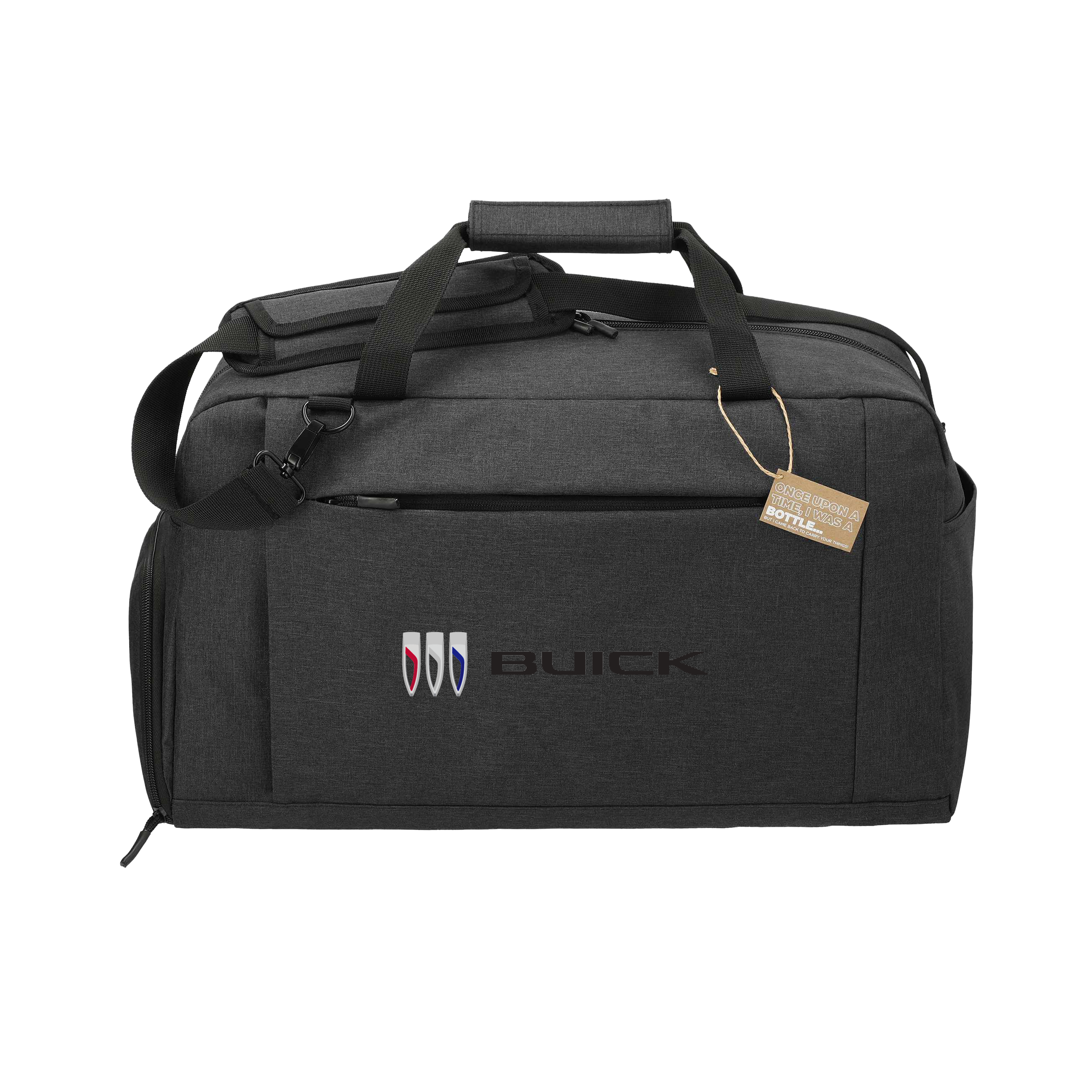 Black duffel bag with Buick logo