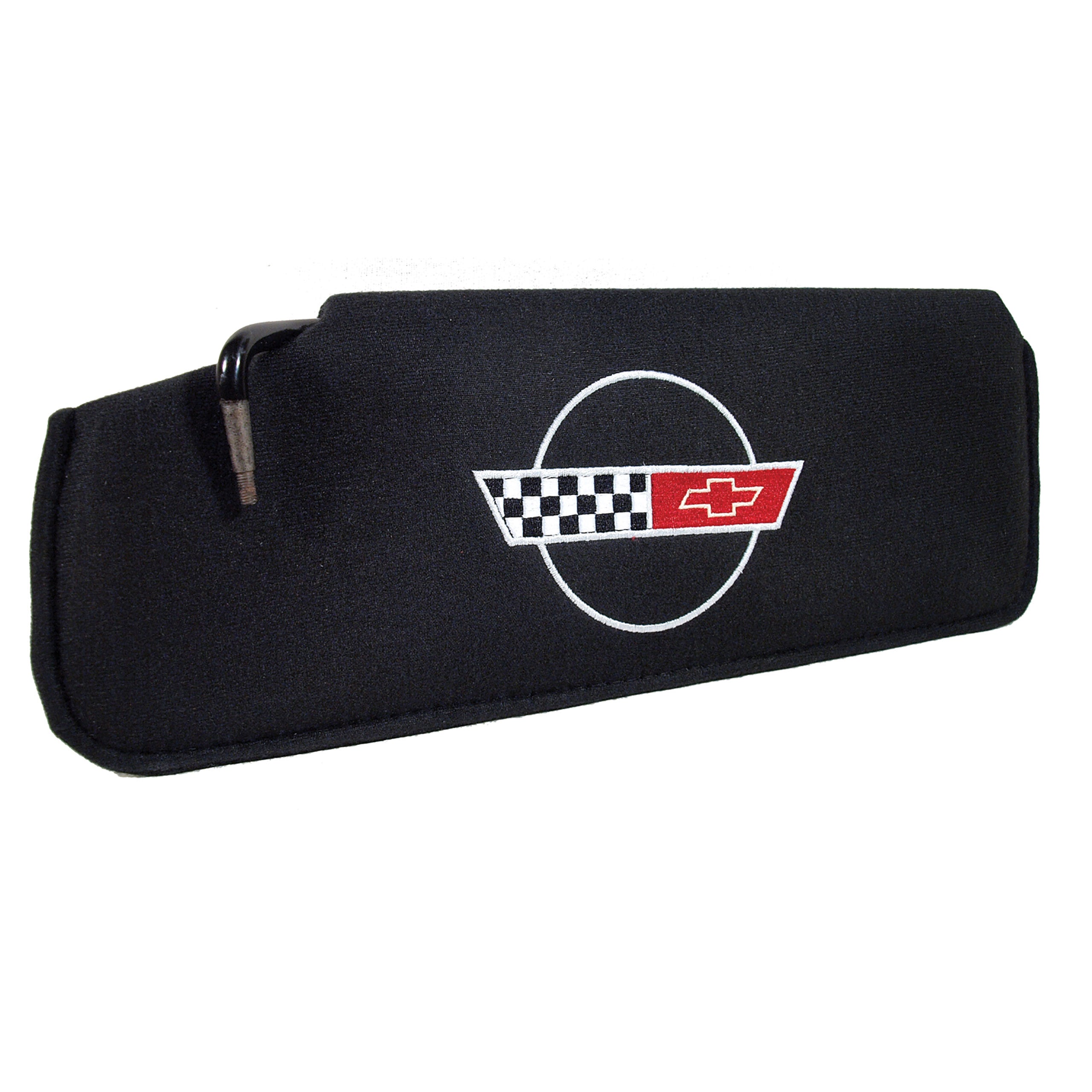 Black C4 Corvette Sun Visor - Left Hand Embroidered Replacement