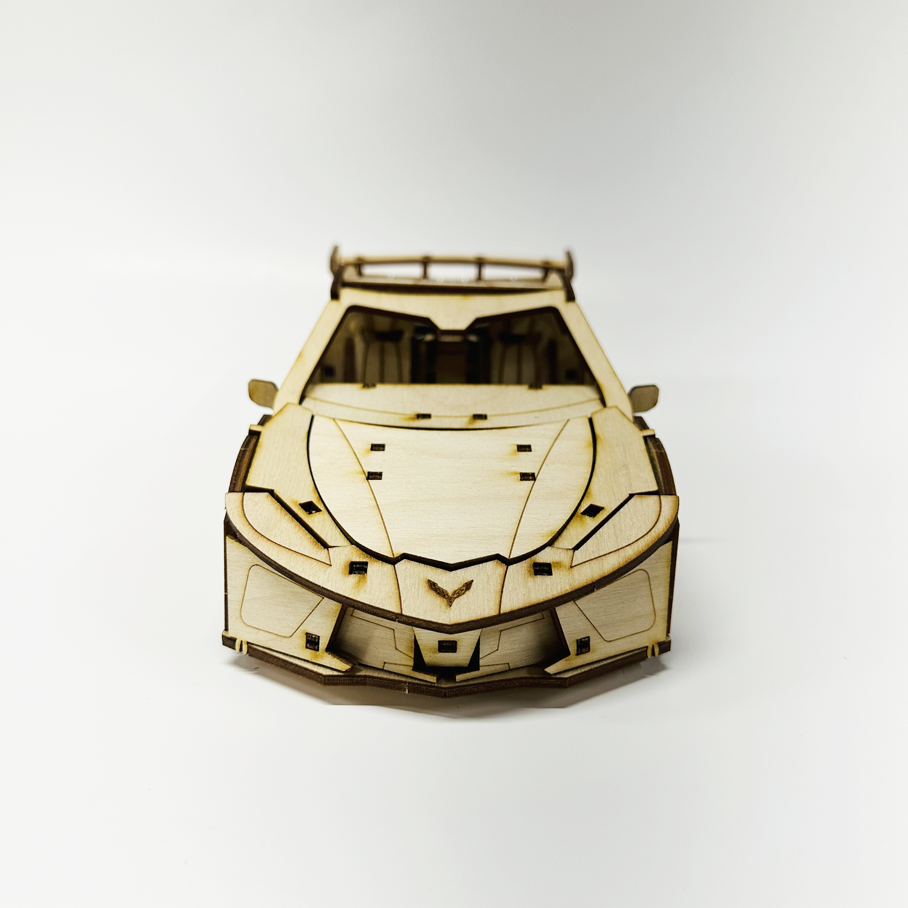 Corvette C8 Snap Together Wooden Model