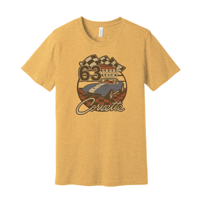 Sandy Brown Corvette Grand Sport 63' Sunset T-Shirt