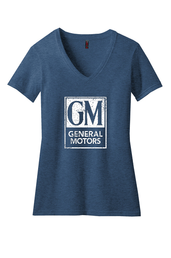 Vintage GM Ladies Short Sleeve V-Neck T-Shirt